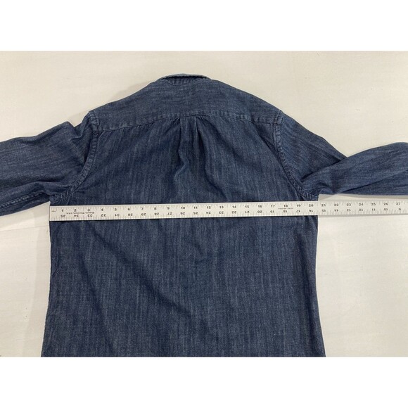 GAP Factory Shirt Women’s S Blue Denim Long Sleeve Button Up Casual Top - Picture 8 of 9
